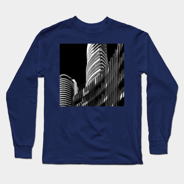 Lines and Curves, Melbourne Docklands Long Sleeve T-Shirt by rozmcq